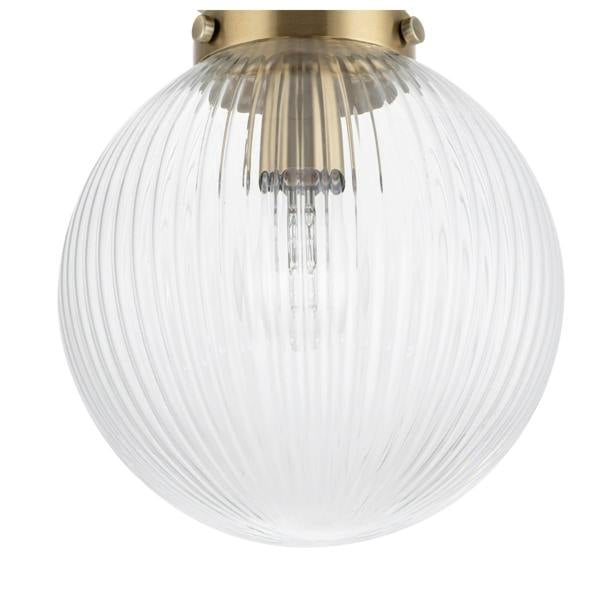 COSYLYTE Finley Bathroom Ribbed Glass Ceiling Light