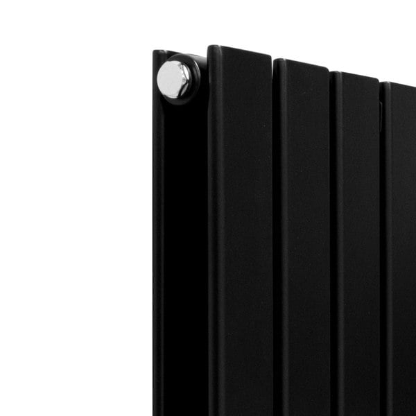 Designer Flat Panel Radiator - Matt Black 1600mm x 280mm)