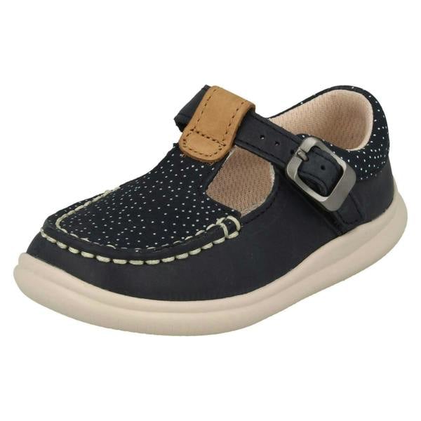 Clarks Girls Clarks Casual T-Bar Shoes Cloud Rosa