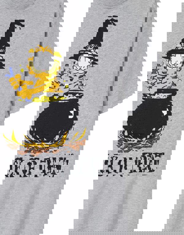 Garfield Unisex Grey Trick Or Treat Short Sleeved T-Shirt