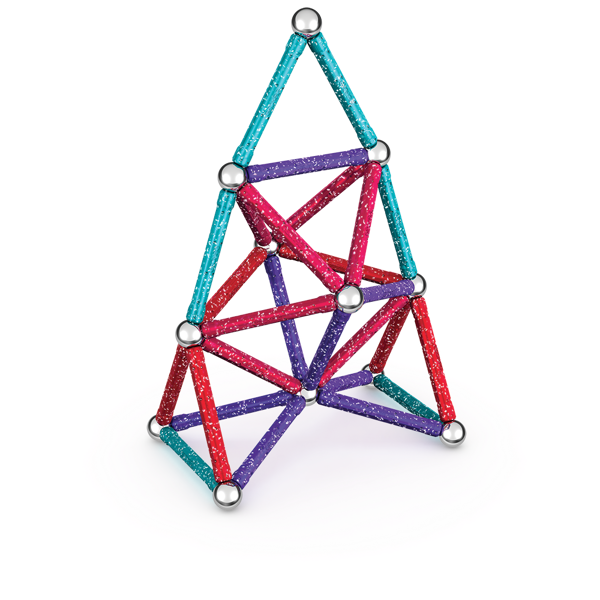 Geomag Recycled Magnetic Glitter Panels - 60 Pieces