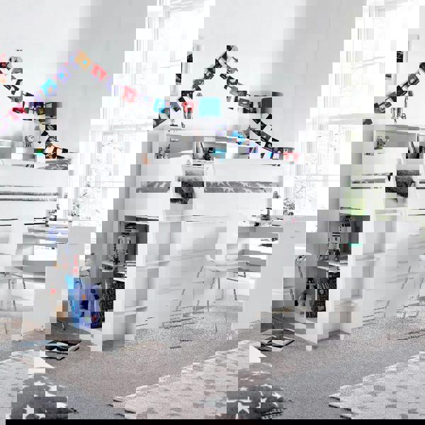 Bedmaster Ersa Mid Sleeper Storage Bed And Desk