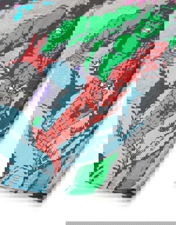 Marvel Boys Grey Spiderman Hulk Short Sleeved T-Shirt