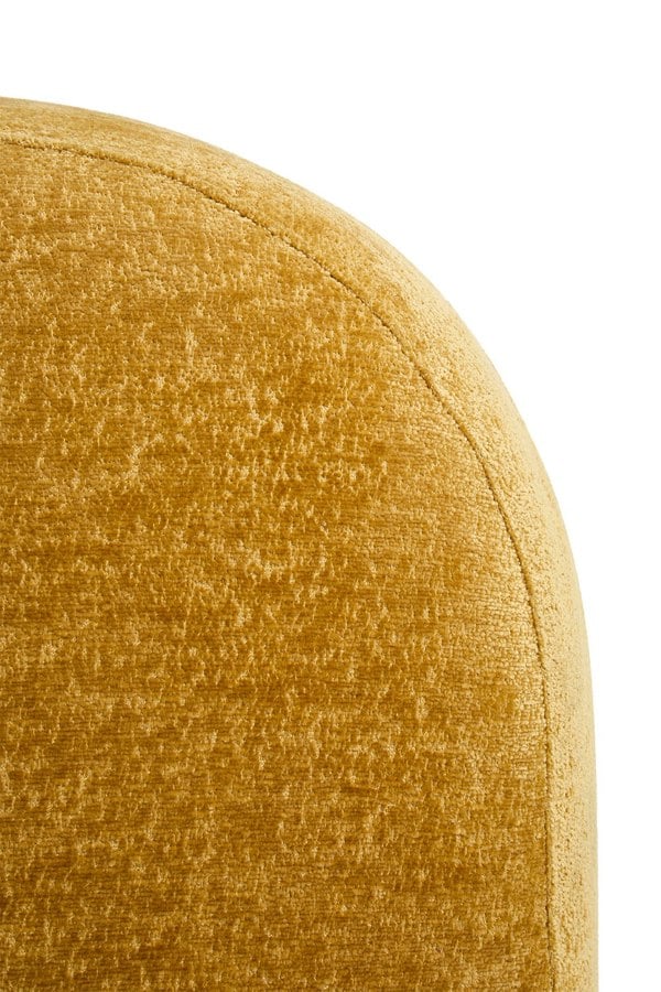 Living and Home Yellow Modern Chenille Upholstered Lounge Chair