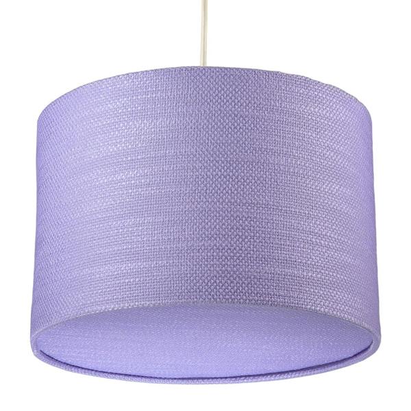 Modern Lavender Rose Textured Linen Pendant Light Shade with Diffuser Image 4