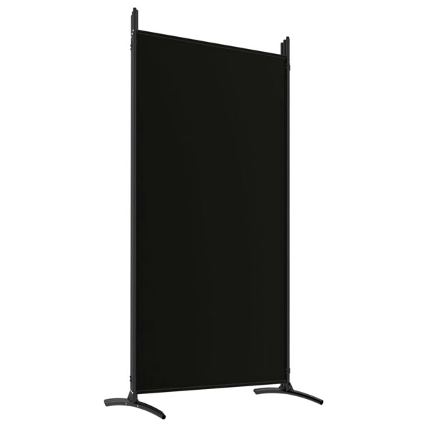 Berkfield 5-Panel Room Divider Black 433x180 cm Fabric