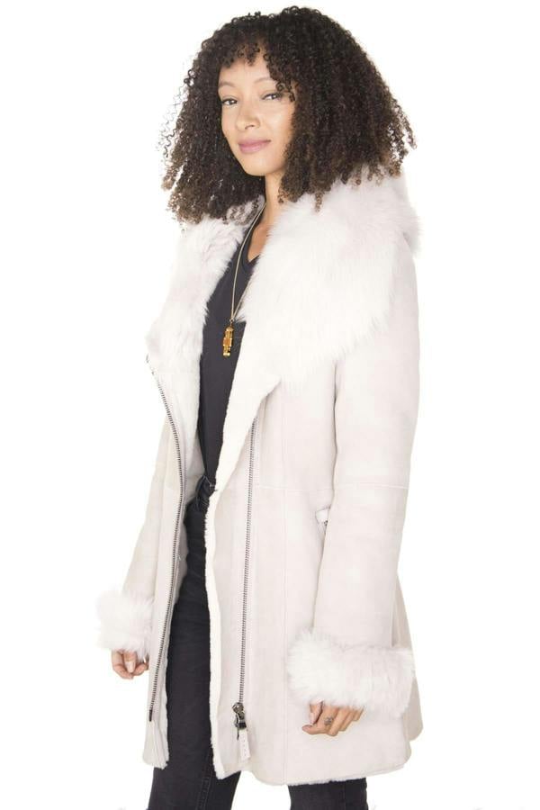 Infinity Leather Ladies Suede Merino Sheepskin Coat-Ringwood