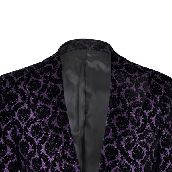 David WeJ Washington Floral Jacquard Blazer - Purple