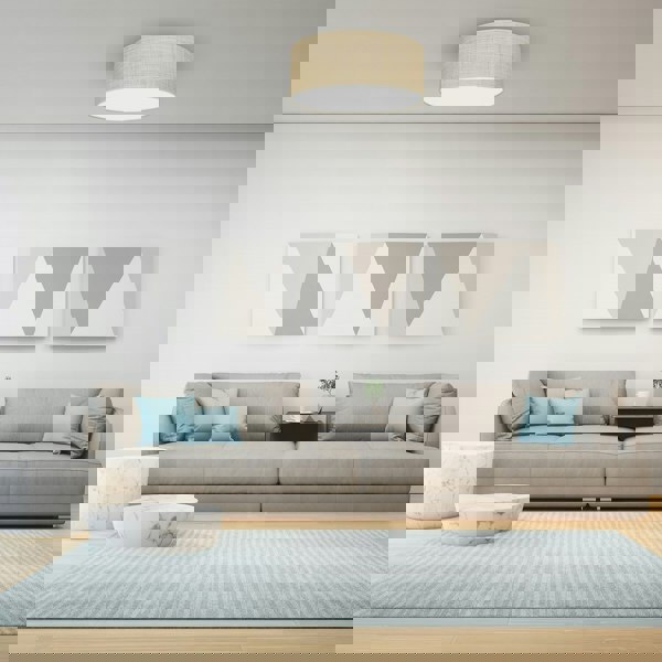 Milagro Ceiling Lamp Marshall Rattan 2XE27 40cm