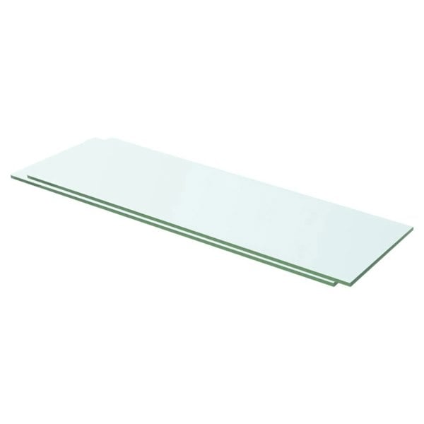 Berkfield Shelves 2 pcs Panel Glass Clear 60x15 cm