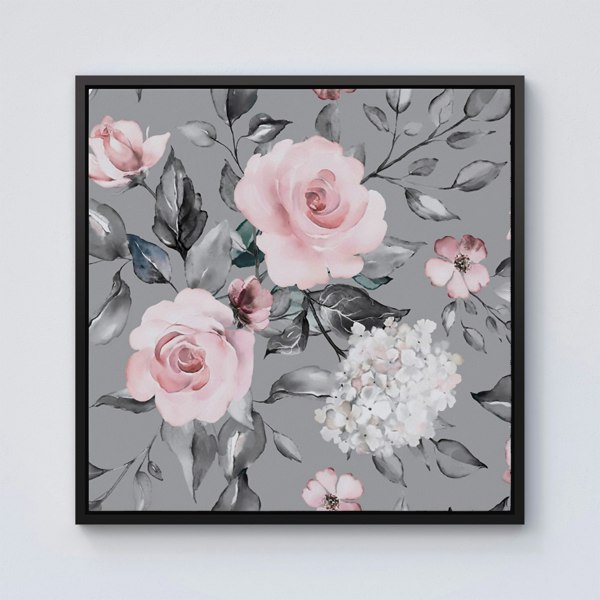 Warren Reed Dusty Pink Roses Framed Canvas