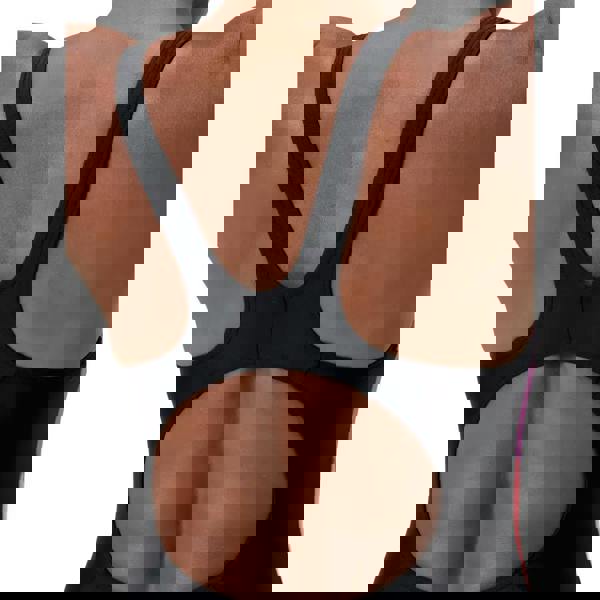 Speedo black athletic tank with cutouts, racerback, Enduraflex fabric