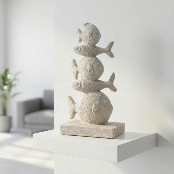 Garden Greatness Coastal Stacked Fish Ornament
