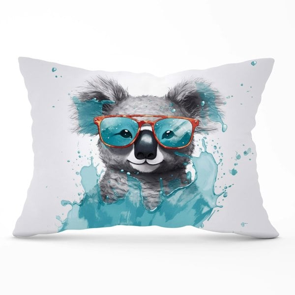 Warren Reed Splashart Koala In Glasses Cushions