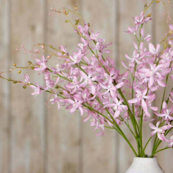 Wyld Haus Set of 3 Artificial Flowers Lilac Cymbidium Sprays