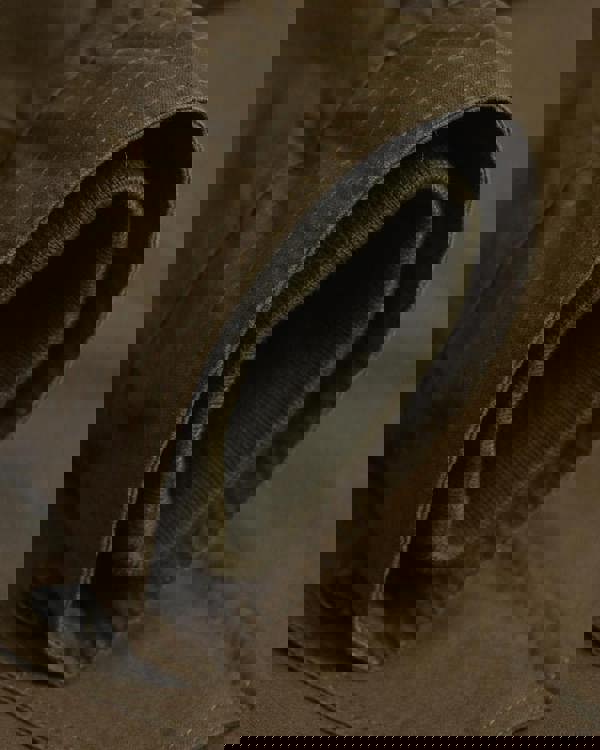 Lambretta Mens/Womens Carnaby Scooter Hooded Classic Mod Ska Badge Parka, close-up of the sleeve cuff showing the detailed stitching and fabric layers.