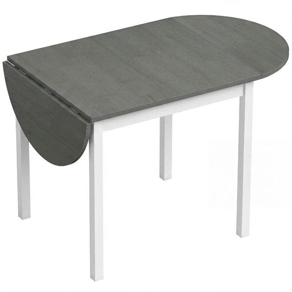 4-6 Person Wooden Drop-Leaf Table - Grey