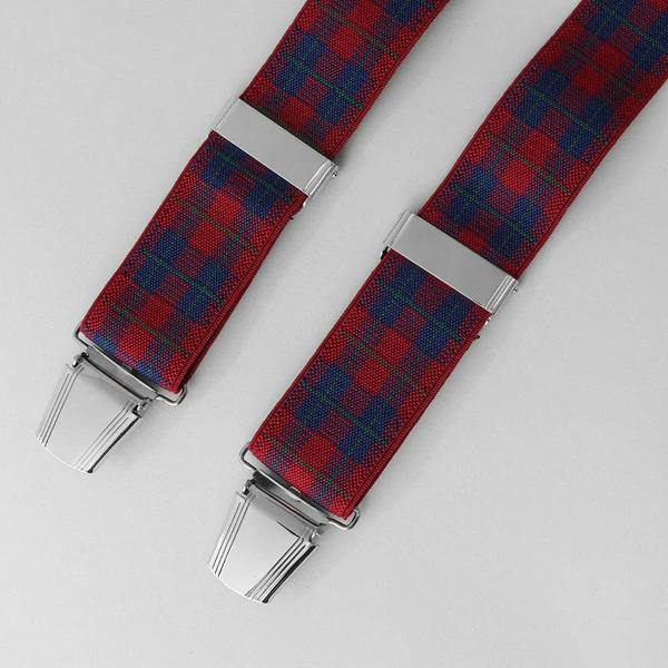 Sophos 35mm Tartan 4 Clip Braces - Red/Navy