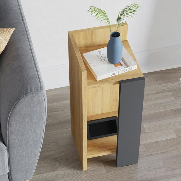 Decortie Elos Modern Bedside Table Left Module Narrow 25cm