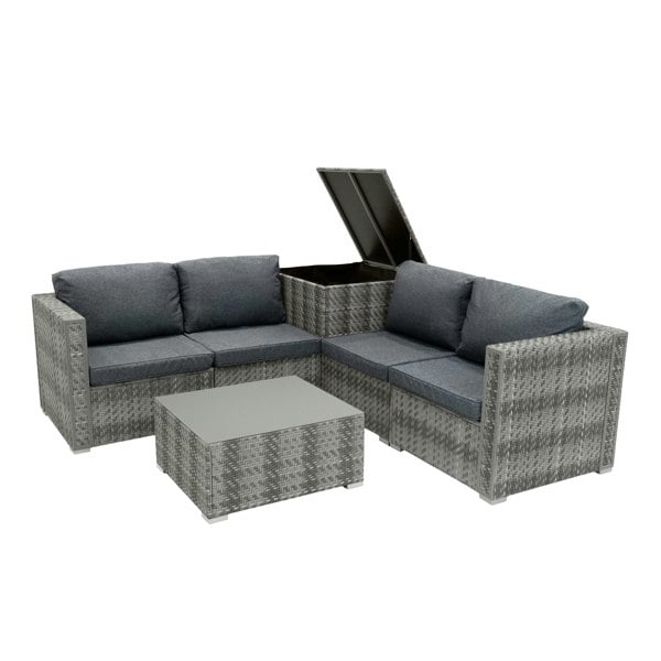Jardi Marielle Rattan Modular 6 Piece Furniture Set – Grey
