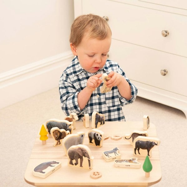 tickit Wooden Wild Animal Blocks