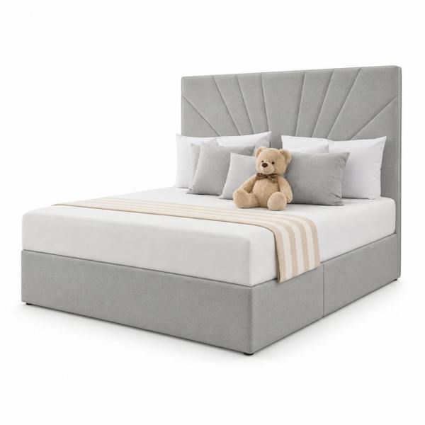 Great British Beds Sunrise Divan Bed - Silver Plush