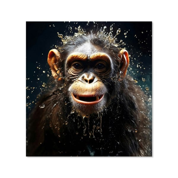 Warren Reed - Designer Realistic Monkey Face Splashart Kitchen Splashback