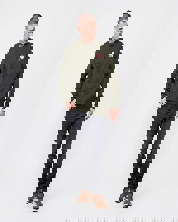 Fjallraven 1960 Logo Badge Mens Sweatshirt - Deep Forest 662