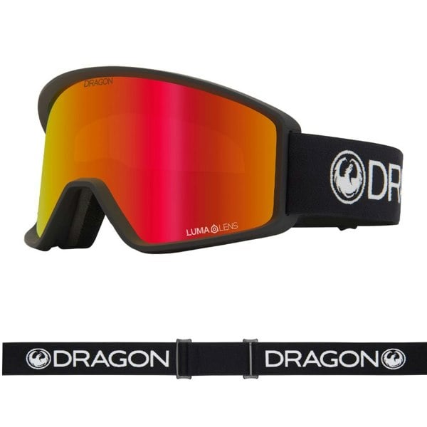 Dragon DXT OTG - Black with Lumalens Red Ionized Lens