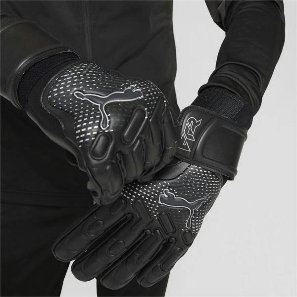 Puma Childrens/Kids Ultra Match Goalkeeper Gloves - Black/Silver - 