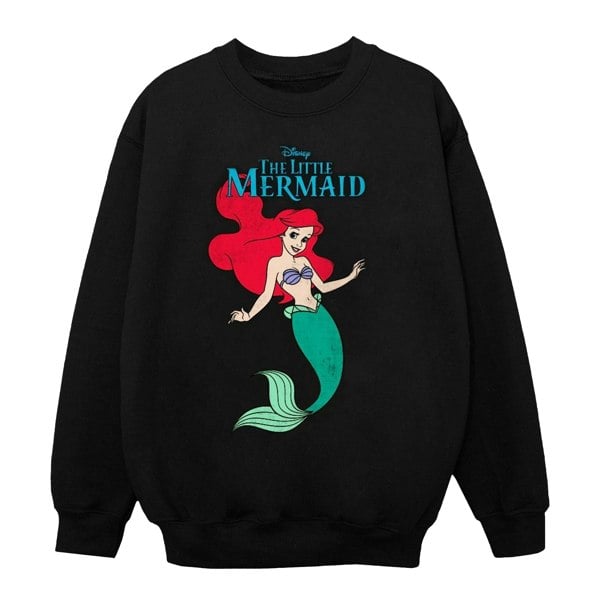 Disney Girls The Little Mermaid Line Ariel Sweatshirt - Black