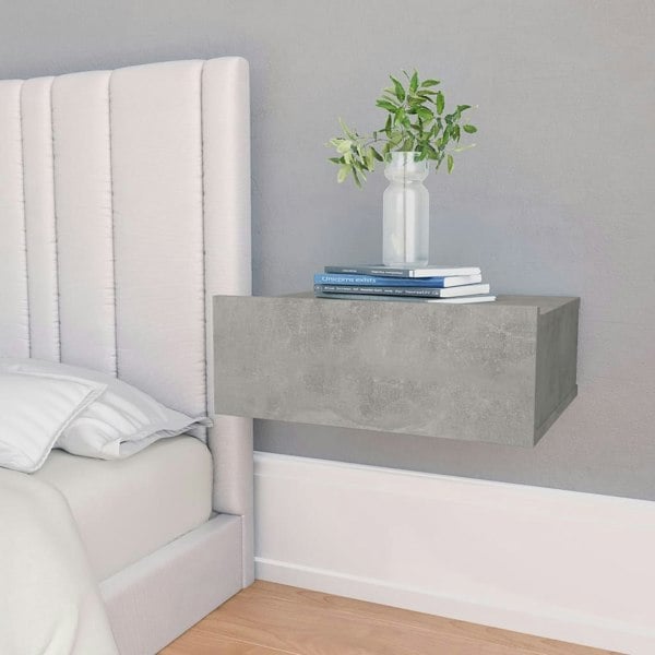 Berkfield Floating Nightstands 2 pcs Concrete Grey 40x30x15 cm Engineered Wood
