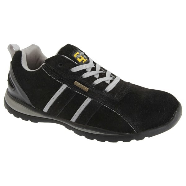 Grafters Men's Safety Toe Cap Trainer Shoes - Black/Grey