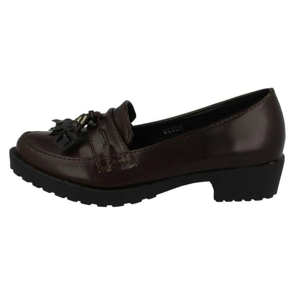 Spot On Girls Spot On Tassel Trim Loafer Flats