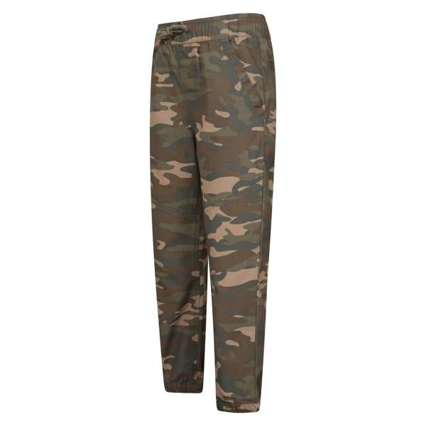 Mountain Warehouse Childrens/Kids Camo Reinforced Knee Trousers - Green/Brown - 