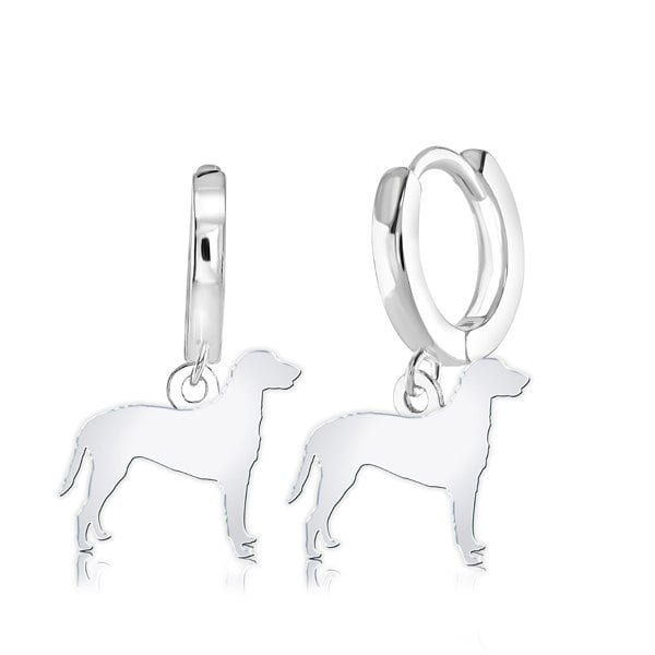 Mylee London Curly-Coated Retriever Silhouette Silver Earrings