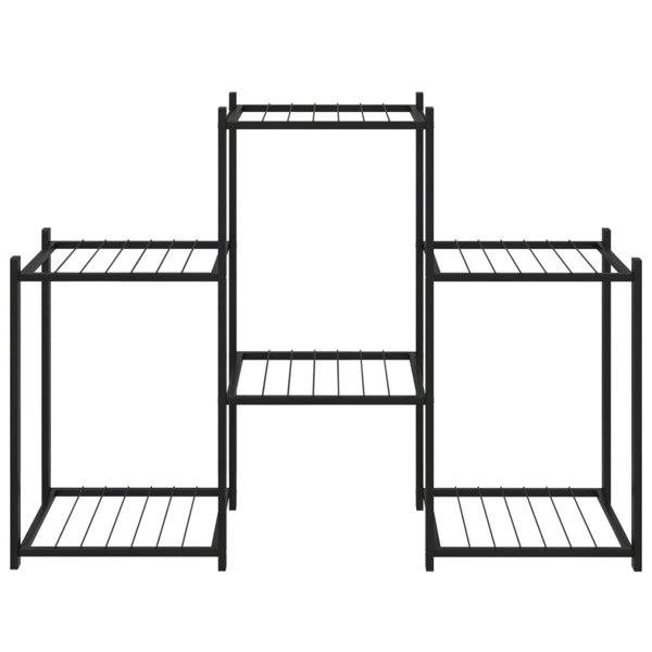 Berkfield Flower Stand 83x25x60 cm Black Iron