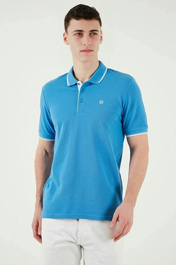 WOVCOR 100% Cotton Button-Down Regular Polo Collar Men's T-Shirt