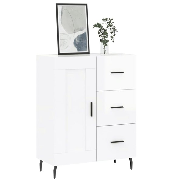 Berkfield Sideboard High Gloss White 69.5x34x90 cm Engineered Wood