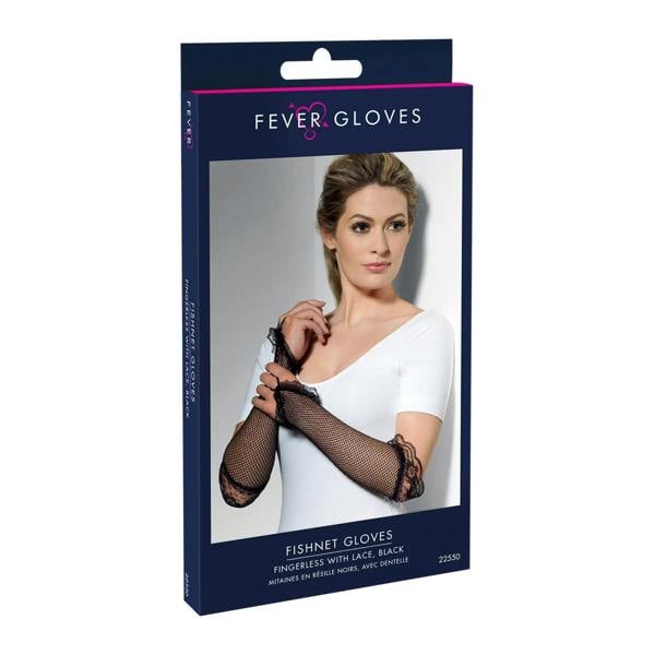 Bristol Novelty Unisex Adult Fingerless Fishnet Fingerless Gloves - Black - 