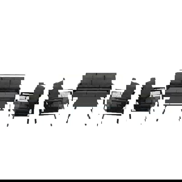 Jardi Aluminium 4 Piece Sofa Set - Anthracite Grey