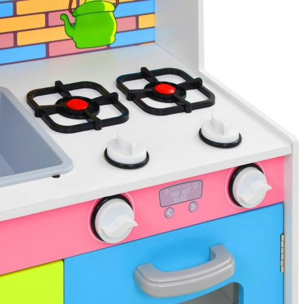 Berkfield Kids' Play Kitchen MDF 80x30x85 cm Multicolour