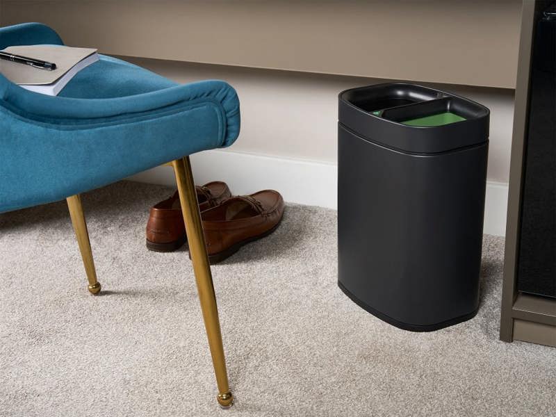 Corby Newport Dual Recycling Bin in Black