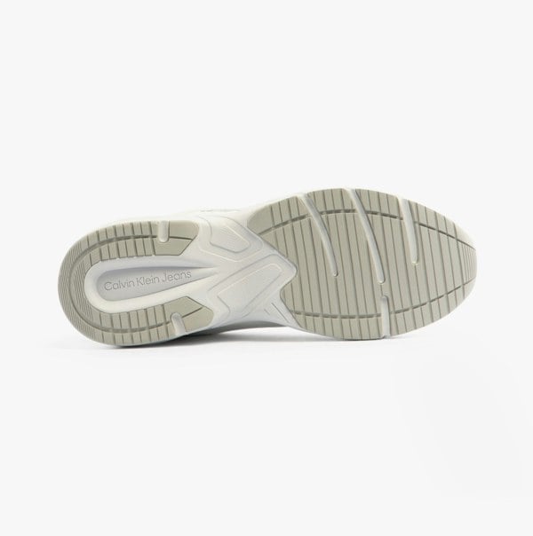 Calvin Klein RETRO TENNIS Mens Trainers White/White/Stormfront