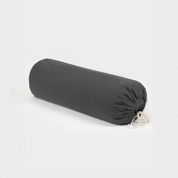 Yoga Studio EU Organic Buckwheat Drawstring Bolster - Grey