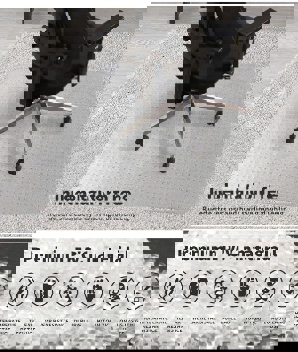 Marlow PVC Chair Mat Office Carpet Floor Protectors Non Slip Computer 120X90cm