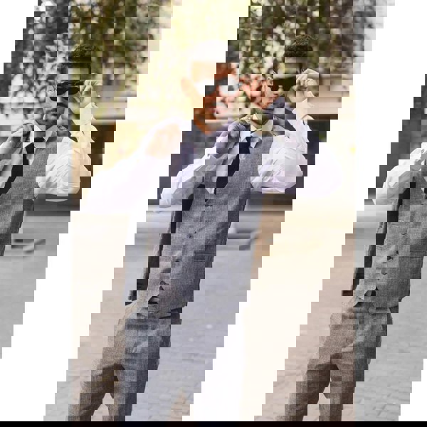 TruClothing IM33 - Men's 3 Piece Blue Tailored Fit Suit