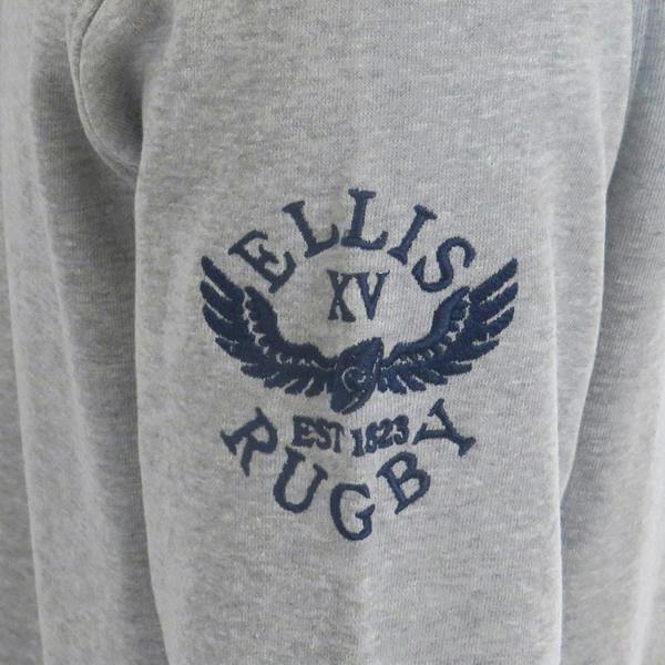 Ellis-Rugby-Grey-Hoodie-Placket-Neck-Ellis-Rugby-Crest