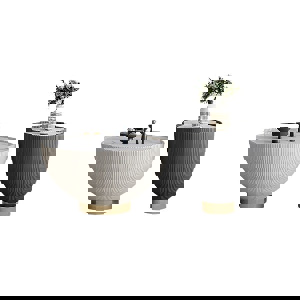 Theo Coffee Table Set, White & Black-Ritconcept-Rit Concept