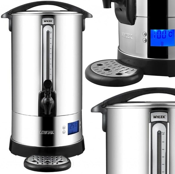 MYLEK Catering Urn, 10L Hot Water Boiler Dispenser, Commercial Digital Urn Kettle, Brews and Mulled Wine Heater